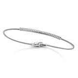white gold flexible diamond bangle