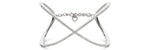 white gold diamond crossover bangle bracelet 