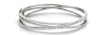 white gold overlap diamond bangle