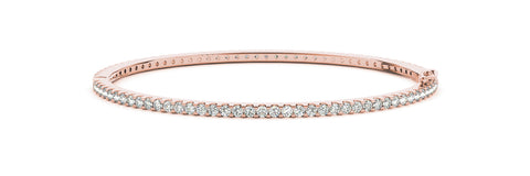 rose gold diamond eternity bangle