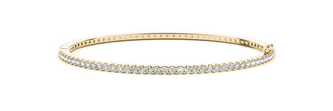 yellow gold diamond eternity bangle