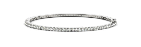 white gold diamond eternity bangle