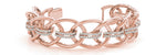 rose gold Italian link diamond bracelet