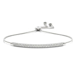 white gold bolo bar diamond bracelet