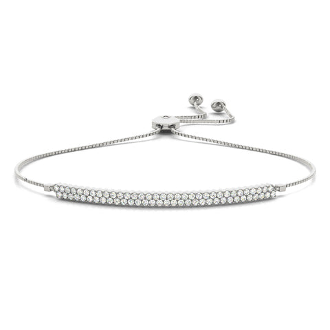 white gold bolo bar diamond bracelet