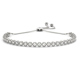 white gold halo diamond bolo bracelet 