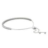 white gold diamond bolo bracelet 