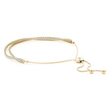 18kt Yellow Gold Double Row Diamond Bolo Bracelet (2.50 ctw)