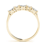 yellow gold marquise and round diamond wedding band