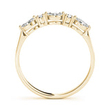yellow gold marquise and round diamond wedding band