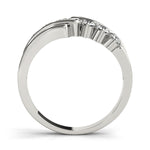 platinum fashion 5-stone diamond wedding band