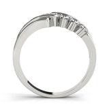 platinum fashion 5-stone diamond wedding band