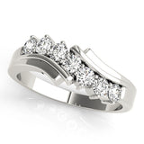 platinum fashion 5-stone diamond wedding band