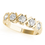 yellow gold fashion diamond wedding band