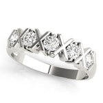 white gold fashion diamond wedding band