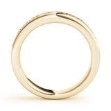yellow gold 7 stone channel set diamond wedding band