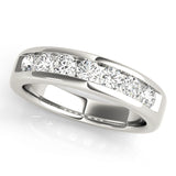 white gold 7-stone channel set diamond wedding band