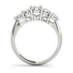 white gold 5-stone diamond wedding band