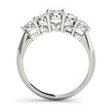 white gold 5-stone diamond wedding band