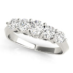 white gold 5-stone diamond wedding band