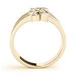 yellow gold multi row diamond fashion ring 