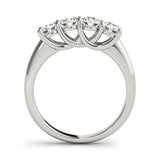platinum 4 stone diamond wedding band