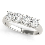 platinum 4 stone diamond wedding band