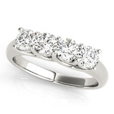 platinum 4 stone diamond wedding band
