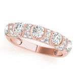 rose gold vintage-inspired diamond wedding band