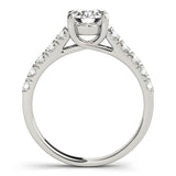 platinum single row diamond engagement ring