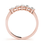 rose gold 5-stone marquise diamond wedding band