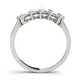 14kt White Gold 5-Stone Marquise Diamond Wedding Band (1 ctw)