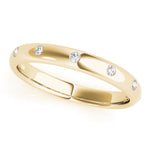 yellow gold diamond stackable ring