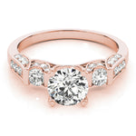 rose gold vintage-inspired diamond engagement ring