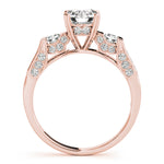 rose gold vintage-inspired diamond engagement ring