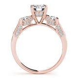 rose gold vintage-inspired diamond engagement ring