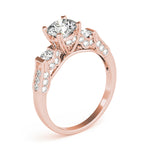 rose gold vintage-inspired diamond engagement ring