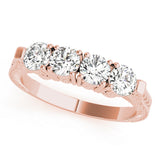 rose gold 4-stone diamond wedding band