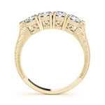 yellow gold 4-stone diamond wedding band