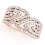 rose gold diamond fashion ring 