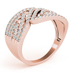 rose gold diamond fashion ring 