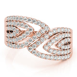 rose gold diamond fashion ring 