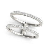white gold open concept diamond ring
