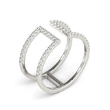 white gold squared open concept diamond ring 