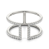 white gold squared open concept diamond ring 