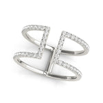 white gold squared open concept diamond ring 
