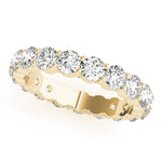 yellow gold diamond eternity band