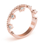 rose gold diamond crown ring