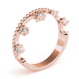 rose gold diamond crown ring