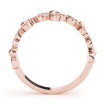 rose gold diamond flower stackable ring